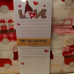 New - Tall 10" Gnome Notepad Valentine's